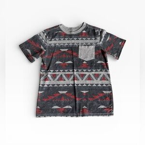 Cat & Jack Geometric Pattern Tee - Black, Red, and Gray